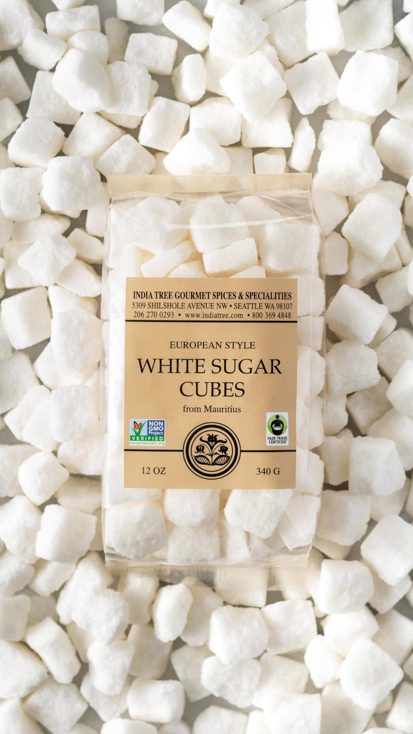 India Tree Rough Cut Mauritius White Sugar Cubes, 2.2 Pound Box, Unrefined Sugar Cube, Kosher, Non GMO - Image 3