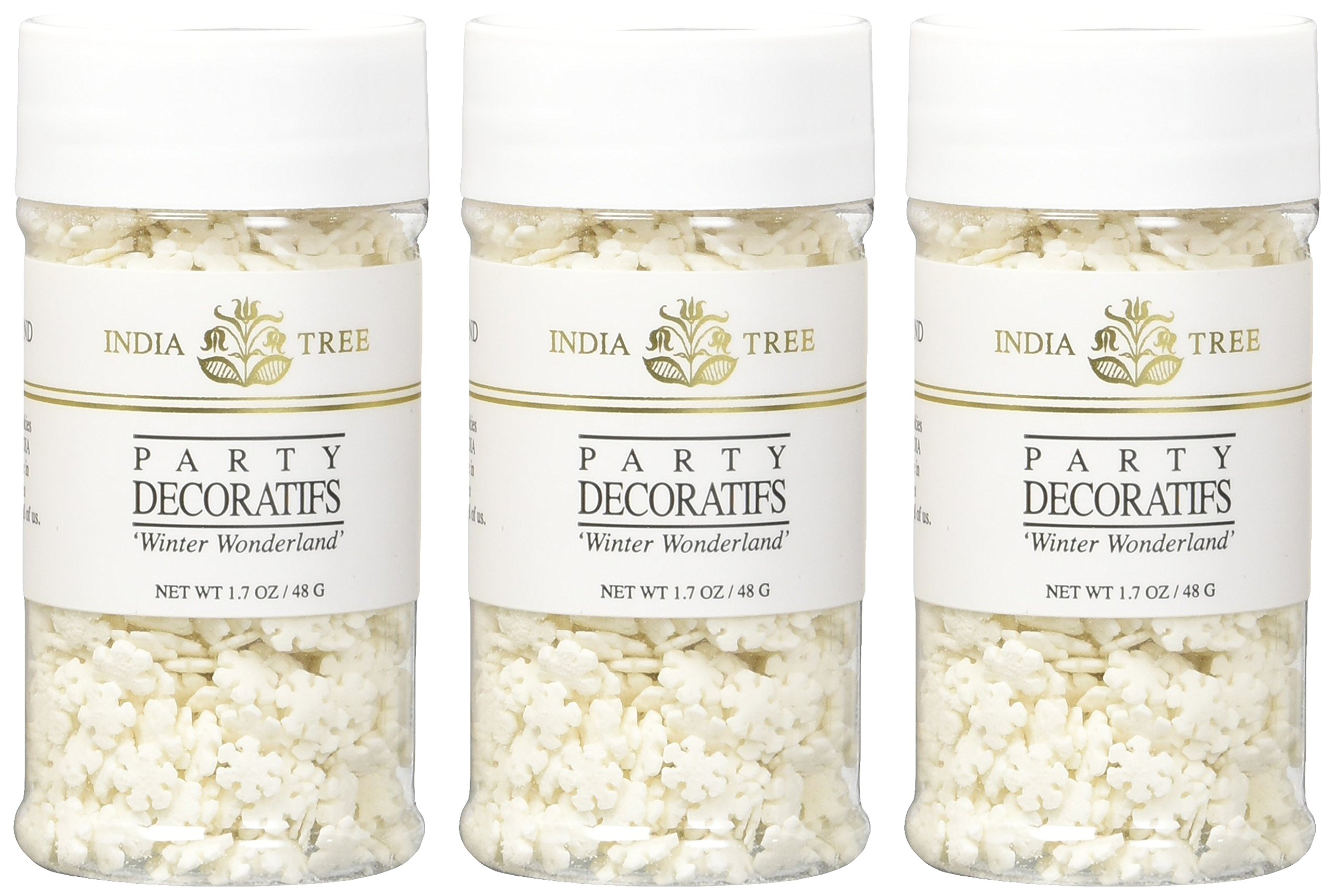 India Tree Winter Wonderland White Snowflake Sprinkles, 1.7 oz Jar (2-Pack) | Edible Snowflakes for Holiday & Winter Baking - Image 5